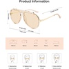 image:imageSOJOS Retro Oversized 70s Aviator Sunglasses Women Men SJ2693Crystal Light Brown Frame Light Brown Lens