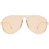 image:imageSOJOS Retro Oversized 70s Aviator Sunglasses Women Men SJ2693Crystal Light Brown Frame Light Brown Lens