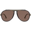 image:imageSOJOS Retro Oversized 70s Aviator Sunglasses Women Men SJ2693Grey Frame Brown Lens