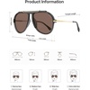 image:imageSOJOS Retro Oversized 70s Aviator Sunglasses Women Men SJ2693Grey Frame Brown Lens