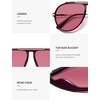image:imageSOJOS Retro Oversized 70s Aviator Sunglasses Women Men SJ2693Purplish Red Frame Red Lens