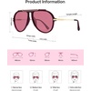 image:imageSOJOS Retro Oversized 70s Aviator Sunglasses Women Men SJ2693Purplish Red Frame Red Lens