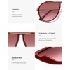 image:imageSOJOS Retro Oversized 70s Aviator Sunglasses Women Men SJ2693Red Frame Red Grading Lens