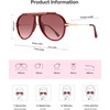 image:imageSOJOS Retro Oversized 70s Aviator Sunglasses Women Men SJ2693Red Frame Red Grading Lens