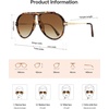 image:imageSOJOS Retro Oversized 70s Aviator Sunglasses Women Men SJ2693Tortoise Frame Brown Grading Lens