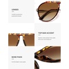 image:imageSOJOS Retro Oversized 70s Aviator Sunglasses Women Men SJ2693Tortoise Frame Brown Grading Lens