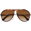 image:imageSOJOS Retro Oversized 70s Aviator Sunglasses Women Men SJ2693Tortoise Frame Brown Grading Lens