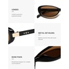 image:imageSOJOS Retro Polarized Oval Sunglasses for Women Men SJ2739C2 BlackBrown