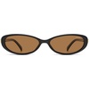 image:imageSOJOS Retro Polarized Oval Sunglasses for Women Men SJ2739C2 BlackBrown