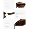 image:imageSOJOS Retro Polarized Oval Sunglasses for Women Men SJ2739C3 TortoiseBrown