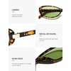 image:imageSOJOS Retro Polarized Oval Sunglasses for Women Men SJ2739C4 Yellow TortoiseLight Green