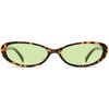 image:imageSOJOS Retro Polarized Oval Sunglasses for Women Men SJ2739C4 Yellow TortoiseLight Green