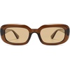 image:imageSOJOS Retro Rectangle Polarized Sunglasses for Women Men Trendy 90s ShadesBrown  Brown