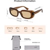 image:imageSOJOS Retro Rectangle Polarized Sunglasses for Women Men Trendy 90s ShadesBrown  Brown