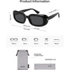 image:imageSOJOS Retro Rectangle Polarized Sunglasses for Women Men Trendy 90s ShadesShiny Black  Grey