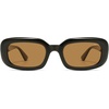 image:imageSOJOS Retro Rectangle Polarized Sunglasses for Women Men Trendy 90s ShadesShiny Green  Brown