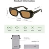 image:imageSOJOS Retro Rectangle Polarized Sunglasses for Women Men Trendy 90s ShadesShiny Green  Brown