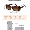 image:imageSOJOS Retro Rectangle Polarized Sunglasses for Women Men Trendy 90s ShadesTortoise  Brown