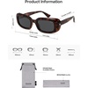 image:imageSOJOS Retro Rectangle Polarized Sunglasses for Women Men Trendy 90s ShadesTortoise  Grey