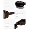 image:imageSOJOS Retro Rectangle Polarized Sunglasses for Women Men Trendy 90s ShadesTortoise  Grey