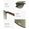image:imageSOJOS Retro Square Polarized Aviator Sunglasses Womens Mens SJ1296BrownGreen