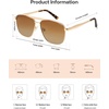 image:imageSOJOS Retro Square Polarized Aviator Sunglasses Womens Mens SJ1296GoldBrown