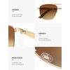 image:imageSOJOS Retro Square Polarized Aviator Sunglasses Womens Mens SJ1296GoldBrown
