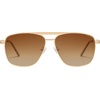 image:imageSOJOS Retro Square Polarized Aviator Sunglasses Womens Mens SJ1296GoldBrown