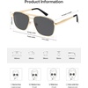 image:imageSOJOS Retro Square Polarized Aviator Sunglasses Womens Mens SJ1296GoldGrey