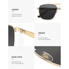 image:imageSOJOS Retro Square Polarized Aviator Sunglasses Womens Mens SJ1296GoldGrey