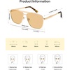 image:imageSOJOS Retro Square Polarized Aviator Sunglasses Womens Mens SJ1296GoldYellow