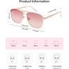 image:imageSOJOS Retro Square Polarized Aviator Sunglasses Womens Mens SJ1296PinkPink