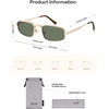 image:imageSOJOS Small Retro Rectangle Polarized Sunglasses Womens Mens SJ1297GoldGreen
