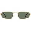 image:imageSOJOS Small Retro Rectangle Polarized Sunglasses Womens Mens SJ1297GoldGreen