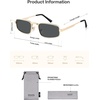 image:imageSOJOS Small Retro Rectangle Polarized Sunglasses Womens Mens SJ1297GoldGrey