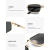 image:imageSOJOS Small Retro Rectangle Polarized Sunglasses Womens Mens SJ1297GoldGrey