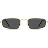 image:imageSOJOS Small Retro Rectangle Polarized Sunglasses Womens Mens SJ1297GoldGrey