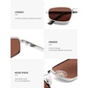 image:imageSOJOS Small Retro Rectangle Polarized Sunglasses Womens Mens SJ1297SilverReddish Brown