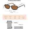 image:imageSOJOS Trendy Rectangle Polarized Sunglasses Womens Mens SJ1294BlackBrown