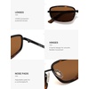 image:imageSOJOS Trendy Rectangle Polarized Sunglasses Womens Mens SJ1294BlackBrown