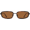 image:imageSOJOS Trendy Rectangle Polarized Sunglasses Womens Mens SJ1294BlackBrown