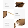 image:imageSOJOS Trendy Rectangle Polarized Sunglasses Womens Mens SJ1294GoldBrown