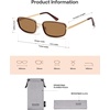 image:imageSOJOS Trendy Rectangle Polarized Sunglasses Womens Mens SJ1294GoldBrown