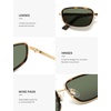 image:imageSOJOS Trendy Rectangle Polarized Sunglasses Womens Mens SJ1294GoldGreen