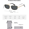 image:imageSOJOS Trendy Rectangle Polarized Sunglasses Womens Mens SJ1294GoldGrey