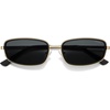 image:imageSOJOS Trendy Rectangle Polarized Sunglasses Womens Mens SJ1294GoldGrey