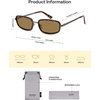 image:imageSOJOS Trendy Rectangle Polarized Sunglasses Womens Mens SJ1294GunmetalBrown