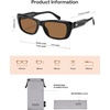 image:imageSOJOS Trendy Y2K Rectangle Polarized Sunglasses for Women SJ2741BlackBrown