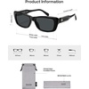image:imageSOJOS Trendy Y2K Rectangle Polarized Sunglasses for Women SJ2741BlackGrey