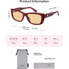 image:imageSOJOS Trendy Y2K Rectangle Polarized Sunglasses for Women SJ2741BurgundyLight Yellow